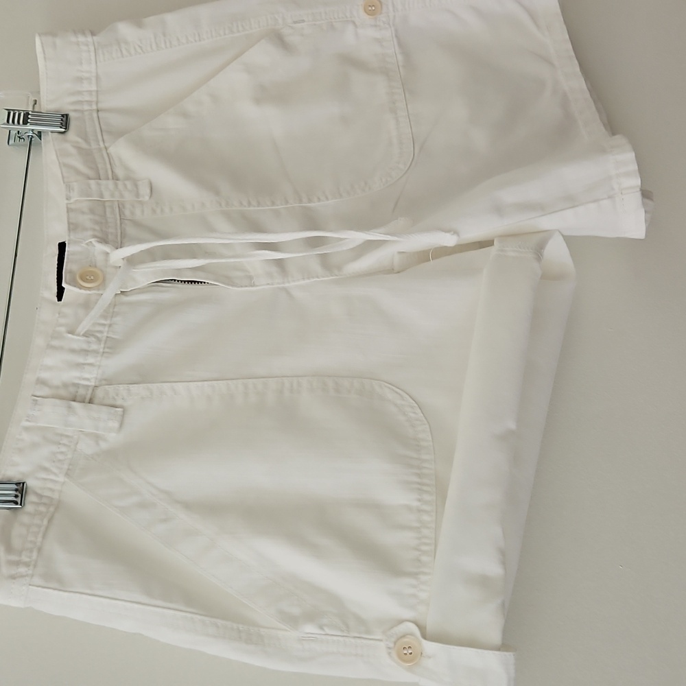 Tommy Hilfigerā White Cotton Bermuda Shorts Nautical Beach Size 10 - Picture 6 of 13